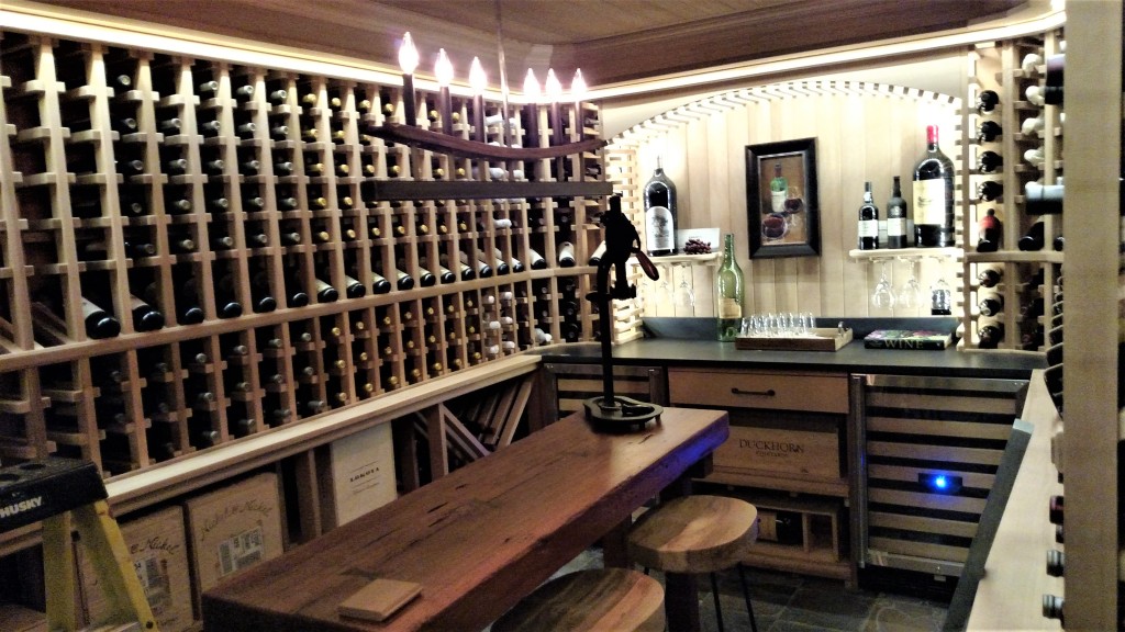 WIne cellar with light